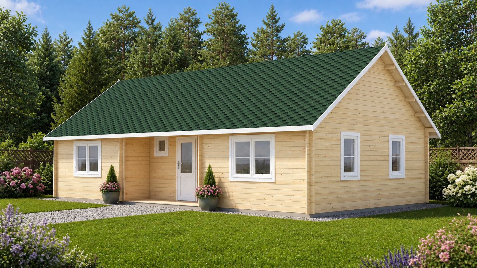Large Log Cabin UPVC Kitchen