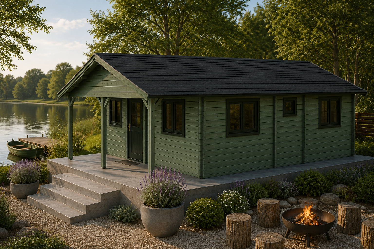 Large Log Cabins Logtech Ltd