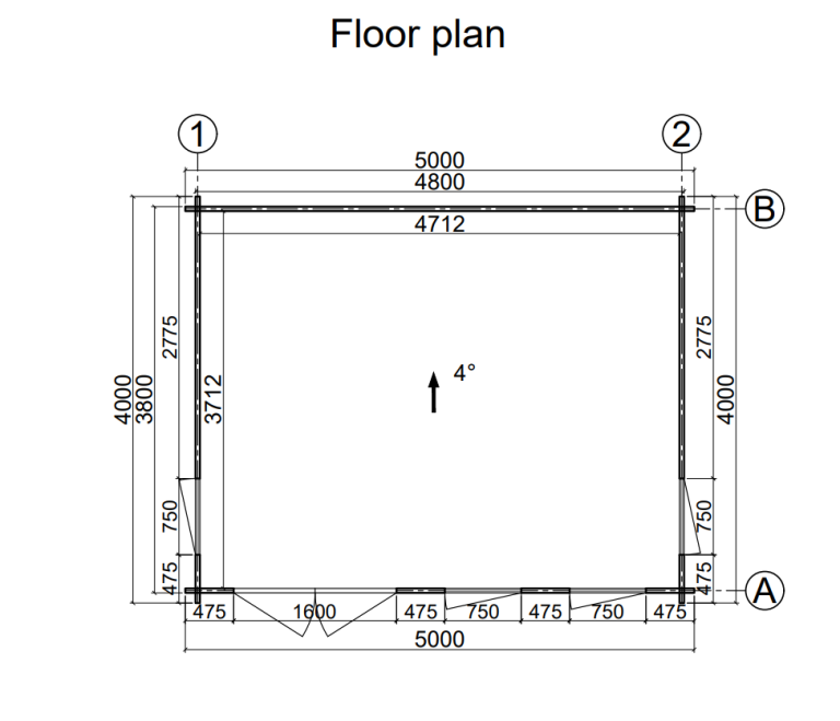 Compact Log Cabins UK Atlant Floor plan