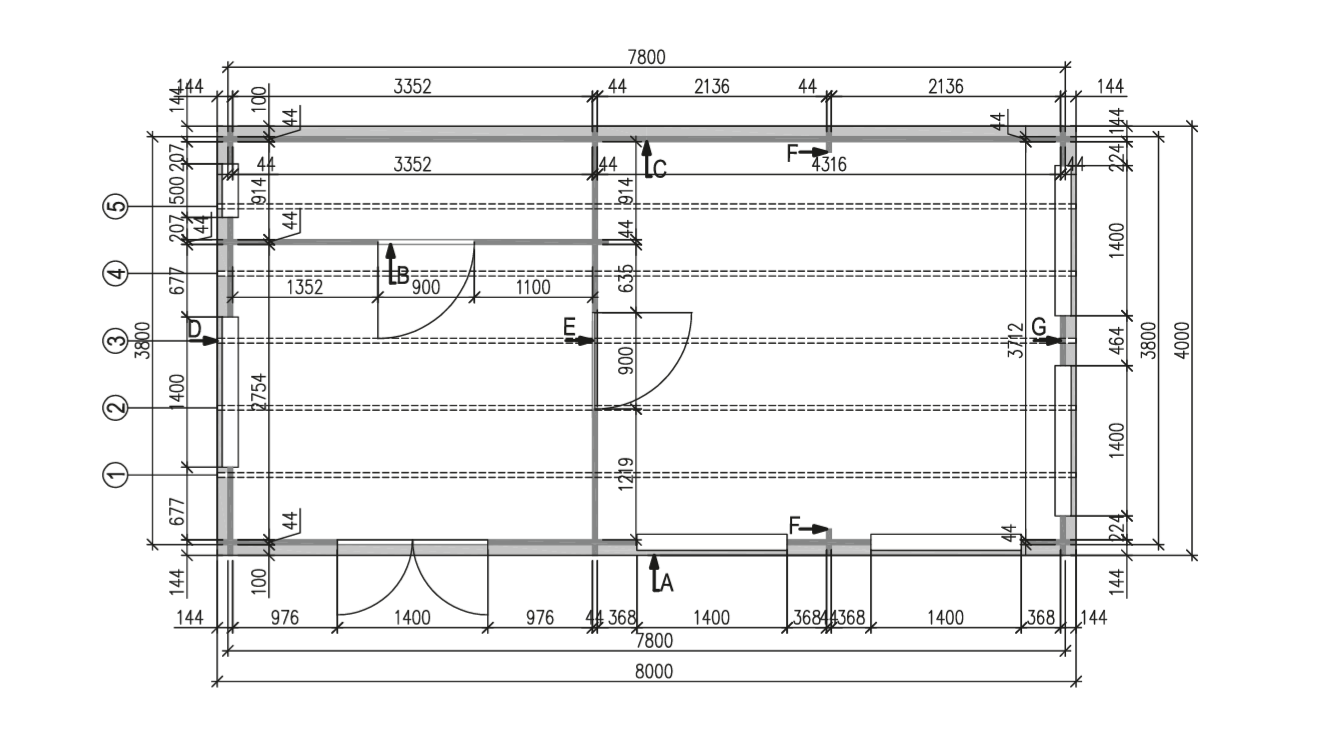 Log Cabin Linda Floor Plan