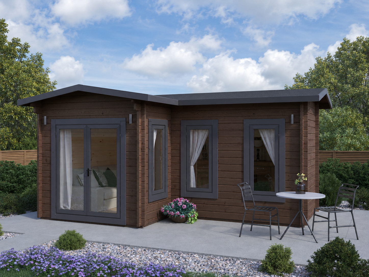Corner Log Cabin UPVC